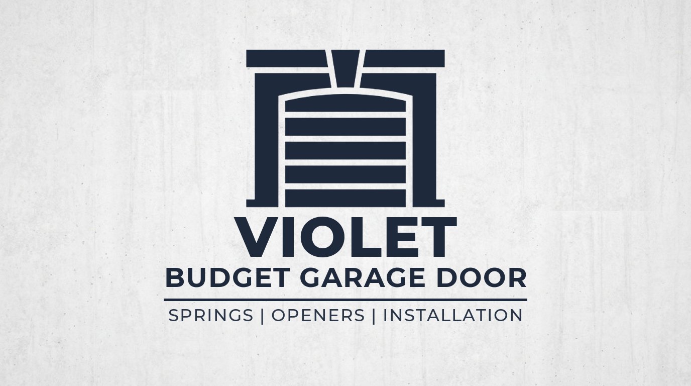 Violet Budget Garage Door Logo